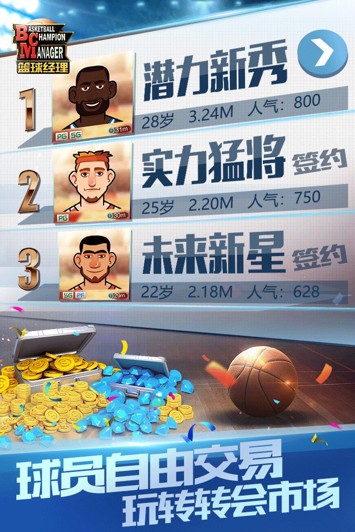 【篮球经理】球员转会市场